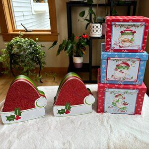 Seasonal Packaging Christmas Holiday Nesting Gift Storage Decoration Boxes